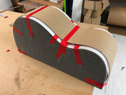 Caul taped in place.jpg