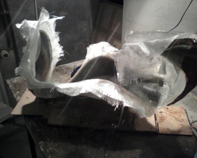plenty of excess fiberglass
