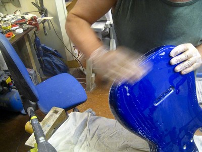 ... and the edges, including the cutaway, by hand.