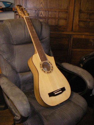 Oak steel string from the side